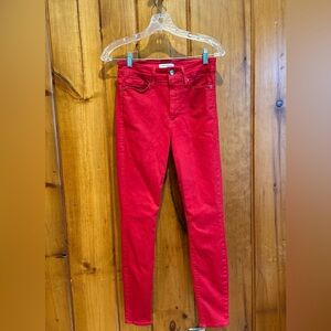 Good American Women’s Red Skinny Jeans Size 27/4